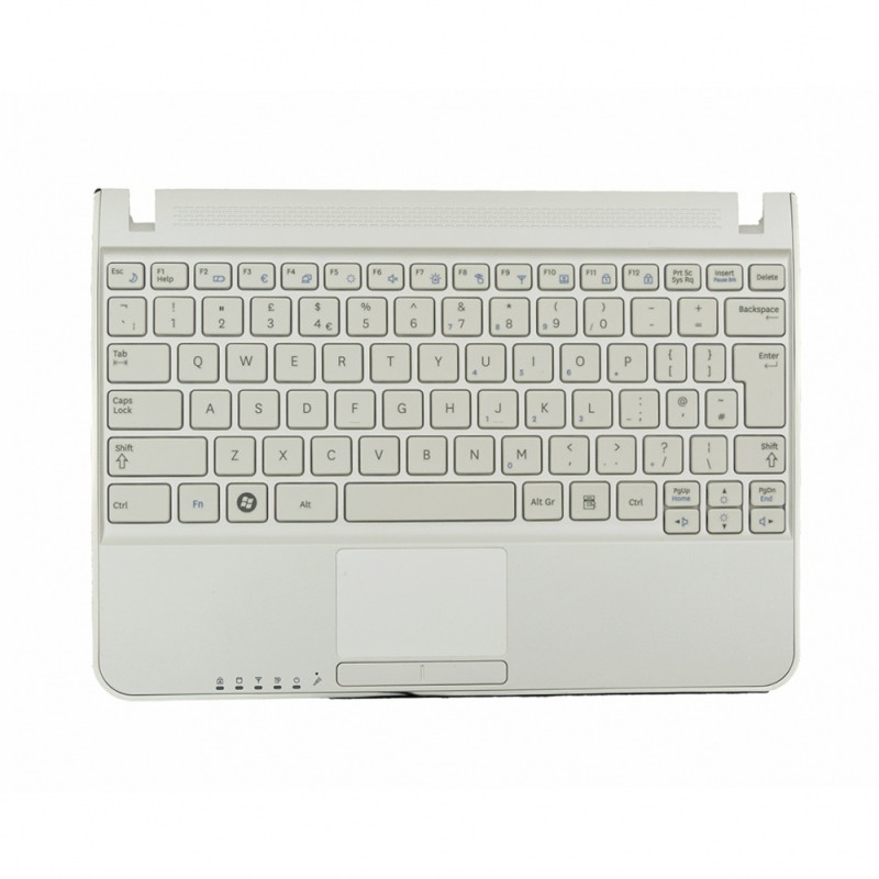 Πληκτρολόγιο Laptop keyboard για Samsung Mini Laptop N210 N220 White UK (Keyboard+Palmrest+Touch PAD+Loudspeaker)