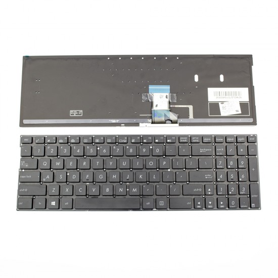 Πληκτρολόγιο Laptop keyboard για ASUS Q502 Q552 Q552UB Q503UA Q504UA Q534UX Q553UB N592 N452 BLACK WITHOUT FRAME US With Backlit Board (SMALL ENTER) - 0KNB0-662KUS00 9Z.N8SBQ.T01
