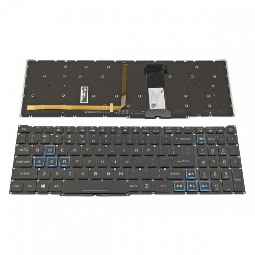 Πληκτρολόγιο Laptop keyboard για Acer Predator Helios 300 PH315-52 PH317-53 Black Without Frame, Backlit (RGB) US (--Small Enter) - PK132K11A03 ACM18K3U4
