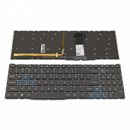 Πληκτρολόγιο Laptop keyboard για Acer Predator Helios 300 PH315-52 PH317-53 Black Without Frame, Backlit (RGB) US (--Small Enter) - PK132K11A03 ACM18K3U4