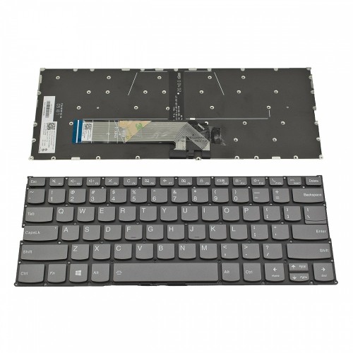 Πληκτρολόγιο Laptop keyboard για Lenovo Yoga 530-14IKB 530-14ARR 730-13IKB 730-13IWL 730-15IKB 730-15IWL C740-14IML Gray Without Frame With Backlit US (--Small Enter) - SN20U63425 LCM17J6