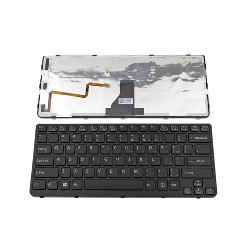 Πληκτρολόγιο Laptop keyboard για SONY VAIO SVE14 BLACK FRAME BLACK BACKLIT US - 149172812US 14901981US AEHK6U040103A 9Z.N6BBQ.M01