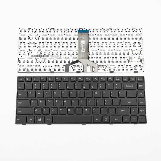 Πληκτρολόγιο Laptop keyboard για Lenovo Ideapad 100-14ibd Black Frame Black US - PK1310D2A00 LCM15J2