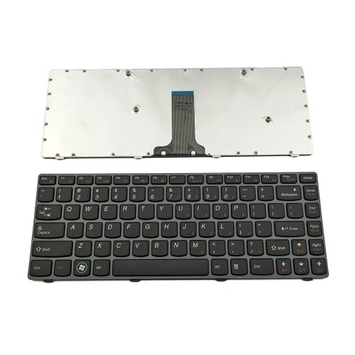 Πληκτρολόγιο Laptop keyboard για Lenovo Ideapad V370 GRAY FRAME BLACK US - 25-011980 9Z.N5TSW.A01 MP-0A