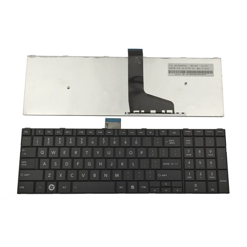 Πληκτρολόγιο Laptop keyboard για Toshiba Satellite C50 C55 C55D Black US - 9Z.N7TSV.801 6037B0085002 9Z.N7TSV.801 9Z.N7TSV.701 6037B0085002 V143026CS1 V000320340
