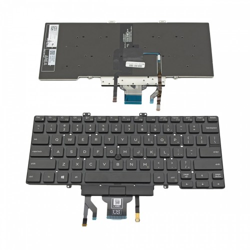 Πληκτρολόγιο Laptop keyboard για Dell Latitude 5400 5401 5410 5411 Black Without Frame With Pointing Stick, Backlit US (--Small Enter) - 3J9FC PK132FB2A00
