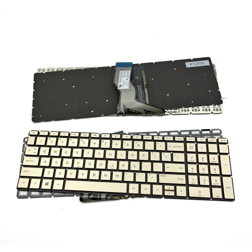 Πληκτρολόγιο Laptop keyboard για HP 250 G6 255 G6 Pavilion 15-BW 15-BS 15G-BX 15-BU 15Q-BY 15-BR 15-CC 15-CD 17-AR 17T-BS 17Z-AK Gold Without Frame With Backlit Board US (Small Enter) - PK132042L00