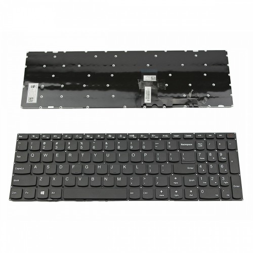 Πληκτρολόγιο Laptop keyboard για Lenovo Ideapad 110-15 110-15ACL 110-15AST 110-15IBR BLACK WITHOUT FRAME US (--Small Enter) - 9Z.NCSSN.201 PK1311S2A05 SN20K92937
