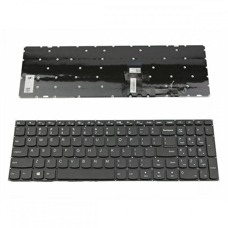Πληκτρολόγιο Laptop keyboard για Lenovo Ideapad 110-15 110-15ACL 110-15AST 110-15IBR BLACK WITHOUT FRAME US (--Small Enter) - 9Z.NCSSN.201 PK1311S2A05 SN20K92937