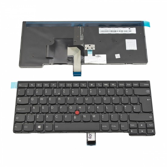 Πληκτρολόγιο Laptop keyboard για Lenovo Thinkpad E431 E440 L440 L450 L460 T431s T440 T440p T440s T450 T450s T460 BLACK FRAME BLACK UK With Pointing Stick, Backlit - 0C02253 04Y0862 00HW866
