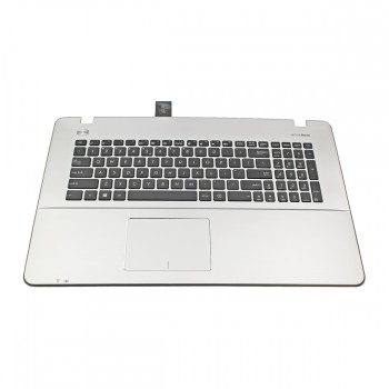 Πληκτρολόγιο Laptop keyboard για ASUS F751LAV X751LD X751MA (Palmrest with keyboard) Silver Frame Black US With Touchpad -90NB08E5-R31UI0 13NB04I5AM0101