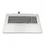 Πληκτρολόγιο Laptop keyboard για ASUS F751LAV X751LD X751MA (Palmrest with keyboard) Silver Frame Black US With Touchpad -90NB08E5-R31UI0 13NB04I5AM0101