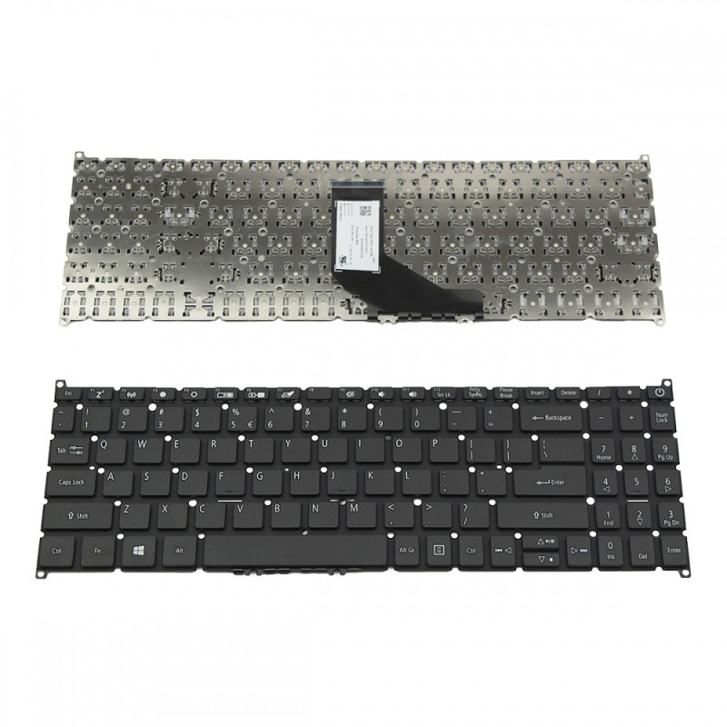 Πληκτρολόγιο Laptop keyboard για Acer Aspire 5 A515-54 Black Without Frame US (--Small Enter) - NK.I1517.0C5