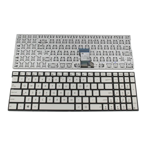 Πληκτρολόγιο Laptop keyboard για ASUS Q502 Q552 Q552UB Q503UA Q504UA Q534UX Q553UB N592 N452 SILVER WITHOUT FRAME US (SMALL ENTER) - 9Z.N8SBQ.J01 0KNB0-612JUS00