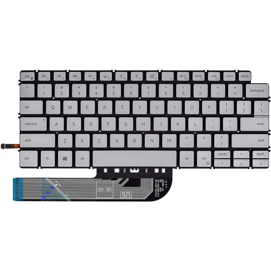 Πληκτρολόγιο Laptop keyboard για Dell Inspiron 5390 5391 5490 5493 5494 5498 7391 7490 Latitude 3311 3410 Vostro 5401 5402 Gray Without Frame With Backlit UK (--Big Enter) - NWD23 PK132KD1D15 102-18J66LHE01
