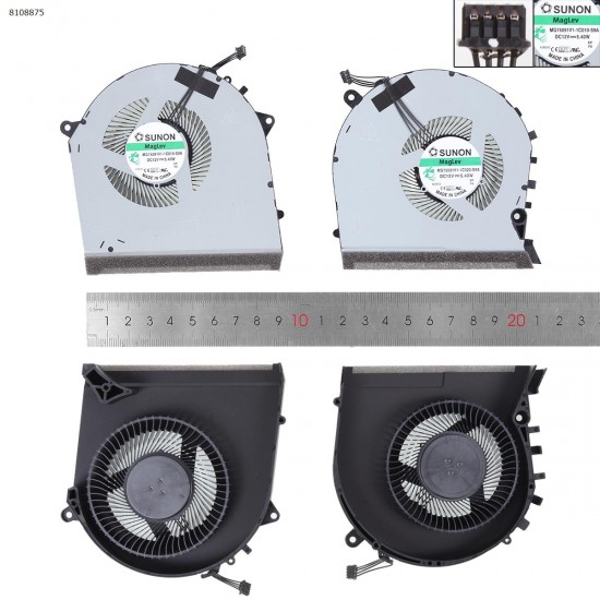 Fan Ανεμιστηράκι HP OMEN 17-CB 17T-CB000 L57367-001 CPU AND GPU 4PIN 11,5MM