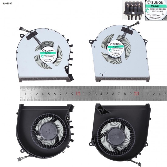 Fan Ανεμιστηράκι HP OMEN 17-CB 17T-CB0000 17-CB0030NR 17-CB0070NR CPU GPU L62864-001 4PIN 15MM 