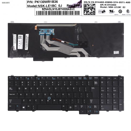 Πληκτρολόγιο Keyboard Dell Latitude E5540