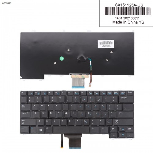 Πληκτρολόγιο Keyboard Dell Latitude E7440 E7420 E7240
