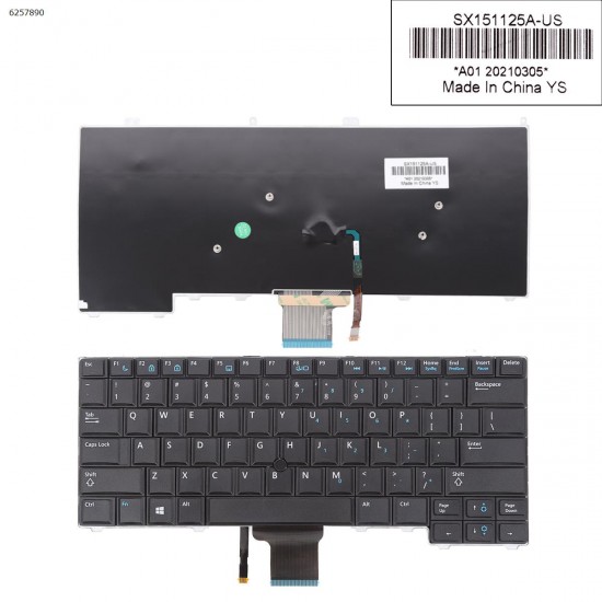 Πληκτρολόγιο Keyboard Dell Latitude E7440 E7420 E7240