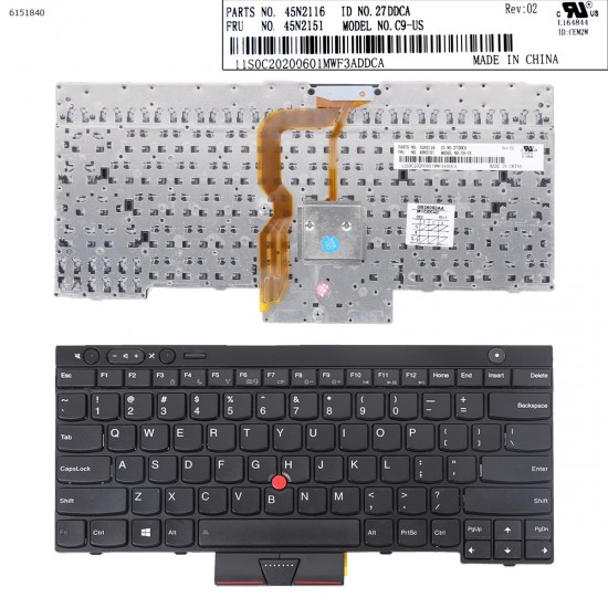 Πληκτρολόγιο Keyboard Lenovo Thinkpad X230I X230T 