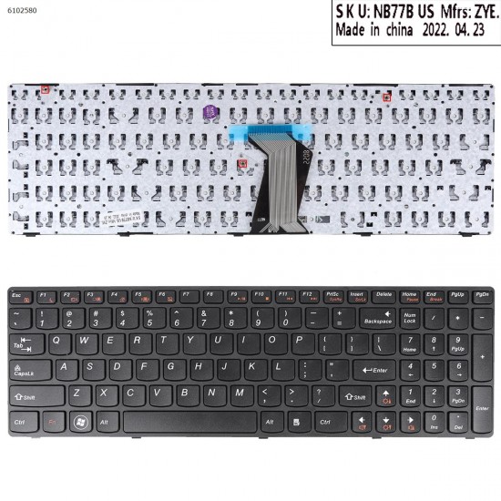 Πληκτρολόγιο Keyboard Lenovo G580 G585 G590 