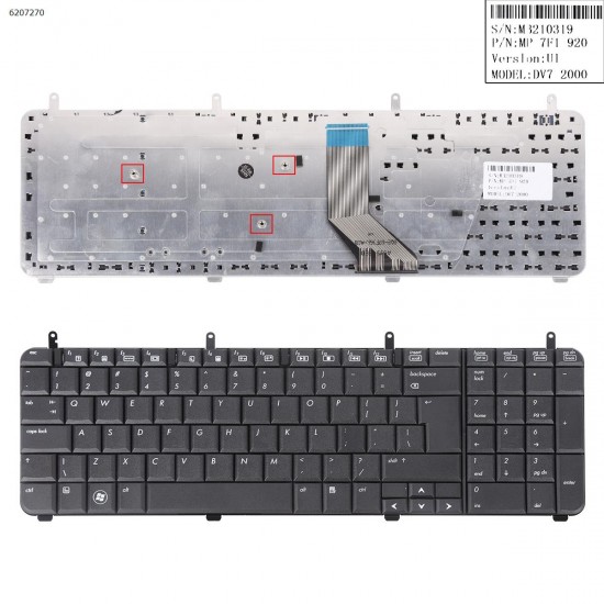 Πληκτρολόγιο Keyboard HP DV7-2040 DV7-2043 