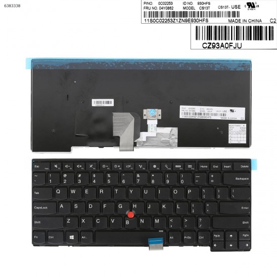 Πληκτρολόγιο Keyboard Lenovo Thinkpad T440 T450 T460