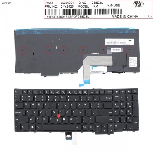 Πληκτρολόγιο Keyboard Lenovo THINKPAD E531 E540 T540 T550 W540
