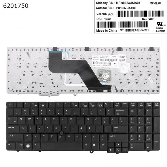 Πληκτρολόγιο Keyboard HP ELITEBOOK 8540W 8540B 8540P 