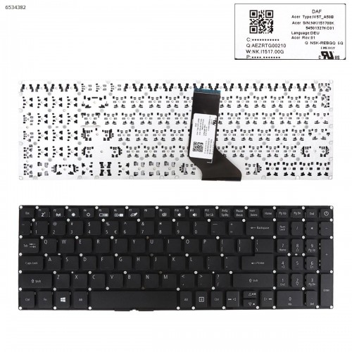 Πληκτρολόγιο Keyboard Acer Aspire A315-21 A315-31 A315-53 A315-41 A515-51 A715-72 E5-520 