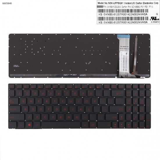 Πληκτρολόγιο Keyboard ASUS G552VX FZ50JX 