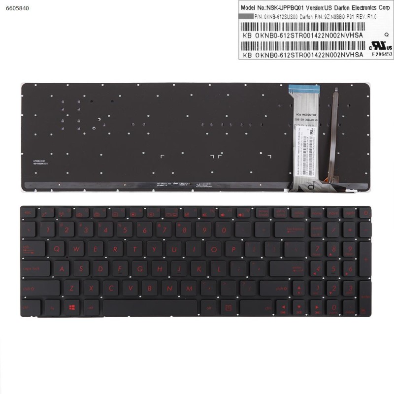 Πληκτρολόγιο Keyboard ASUS G552VX FZ50JX 