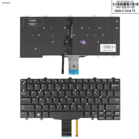 Πληκτρολόγιο Keyboard Dell Latitude E7250 E5250 E5270 E7370 