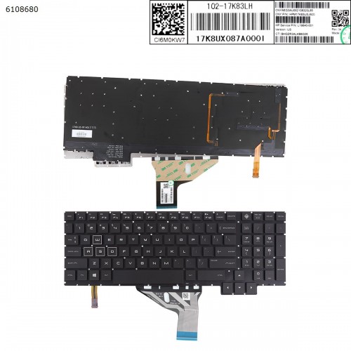 Πληκτρολόγιο Keyboard HP OMEN 15-CE017NA 15-CE006TX 