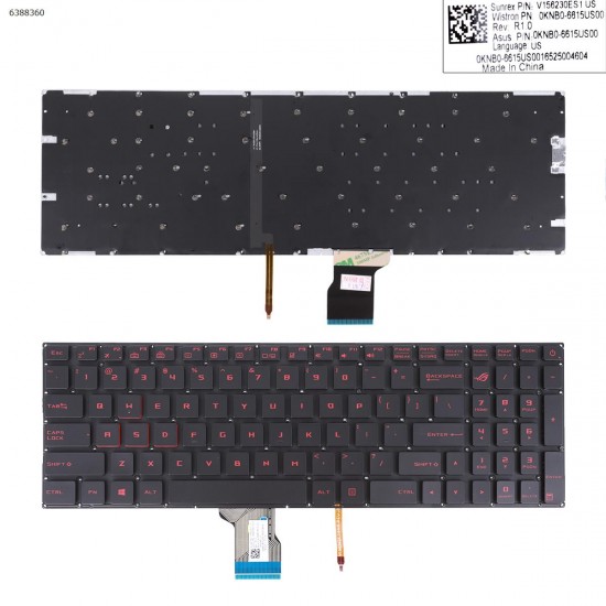 Πληκτρολόγιο Keyboard ASUS GL502 GL502V GL502VT GL502VY 
