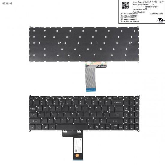 Πληκτρολόγιο Keyboard Acer ASPIRE 3 A315-42 SF315-51 SF315-42 SF315-52 SF315-41 