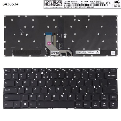 Πληκτρολόγιο Keyboard Lenovo Yoga 910-13IKB
