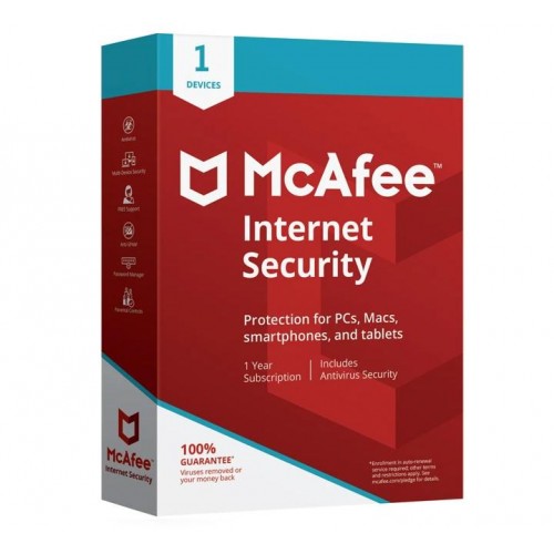 McAfee Internet Security  – 1 User 1 Year