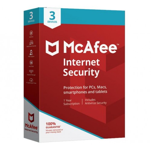 McAfee Internet Security  – 3 User 1 Year