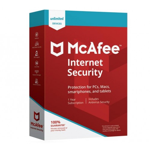 McAfee Internet Security  –  (10 devices) 1 Year