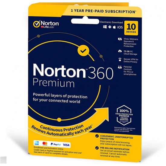 Norton 360 Deluxe 10 Devices 1 Year EURO