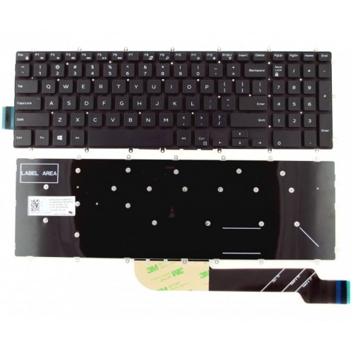 Πληκτρολόγιο Dell Inspiron 15 5665 15-5567 15 7000 15 7566 15 7567 US BLACK χωρίς Backlight και με οριζόντιο Enter