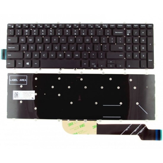 Πληκτρολόγιο Dell Inspiron 15 5665 15-5567 15 7000 15 7566 15 7567 US BLACK χωρίς Backlight και με οριζόντιο Enter