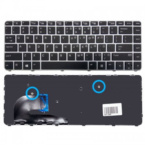 Πληκτρολόγιο HP EliteBook 745 840 848 G3 745 840 G4 US BLACK with Grey Frame ΟΡΙΖΟΝΤΙΟ ENTER