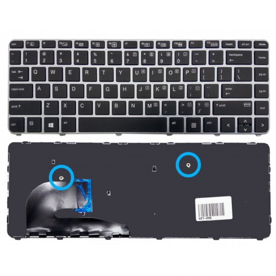 Πληκτρολόγιο HP EliteBook 745 840 848 G3 745 840 G4 US BLACK with Grey Frame ΟΡΙΖΟΝΤΙΟ ENTER