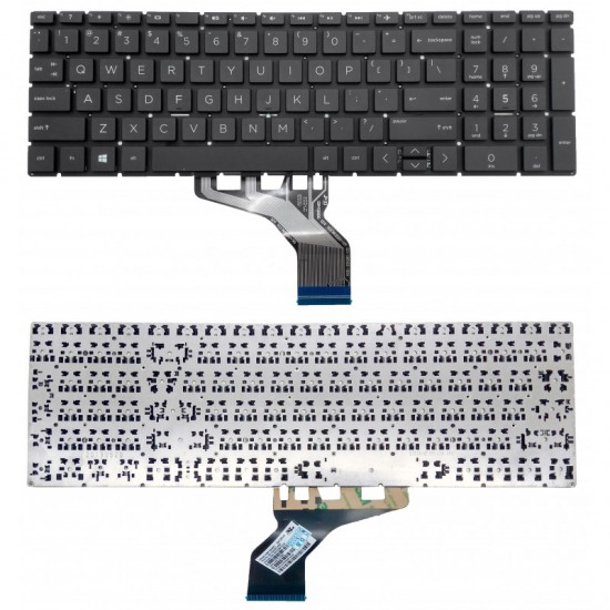 Πληκτρολόγιο HP 250 G7 255 G7 256 G7 15-DA 15-DB 15-CN 17-BY US BLACK με οριζόντιο ENTER