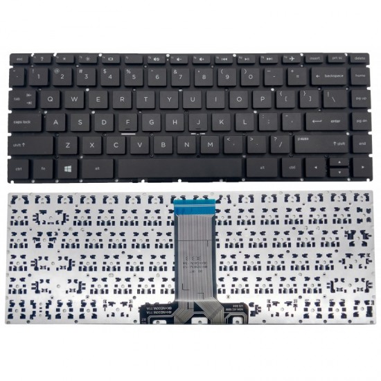 Πληκτρολόγιο HP Pavilion 14-BA 14-BS 14-BF 14-BK 14-BW X360 US BLACK χωρίς Backlit και με οριζόντιο ENTER