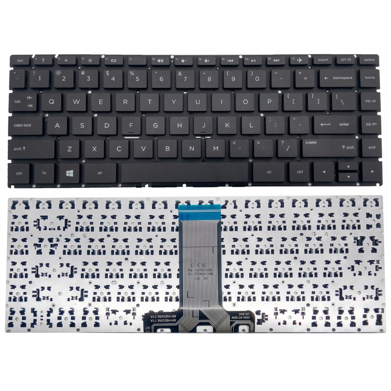 Πληκτρολόγιο HP Pavilion 14-BA 14-BS 14-BF 14-BK 14-BW X360 US BLACK χωρίς Backlit και με οριζόντιο ENTER