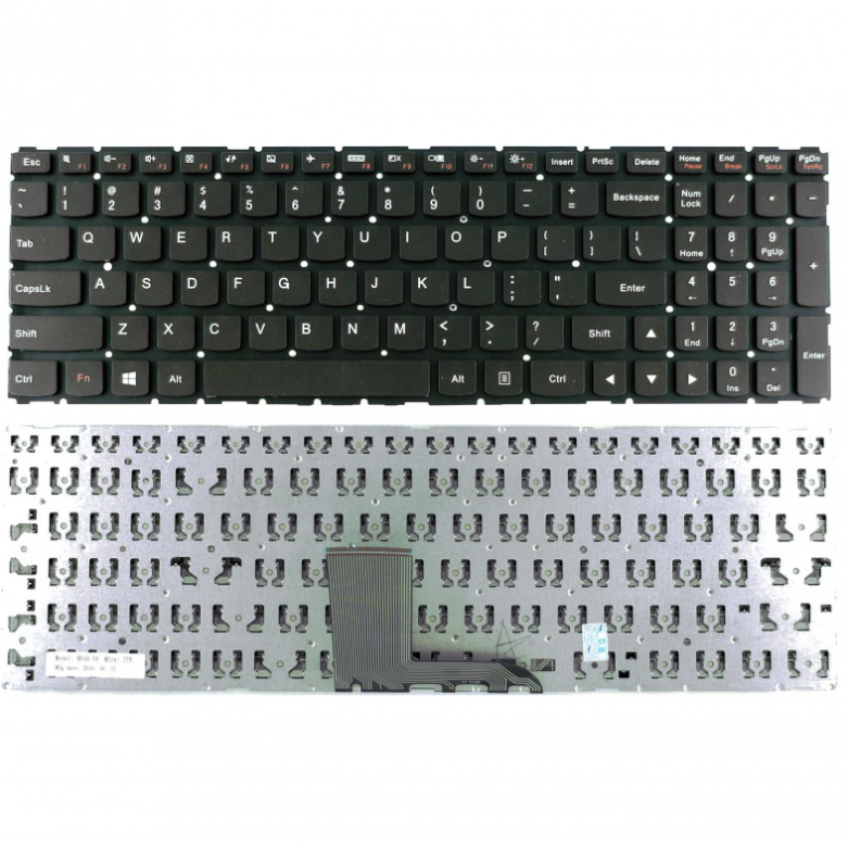 Πληκτρολόγιο Lenovo Yoga 500-15IBD 500-15IHW 500-15ISK US BLACK 